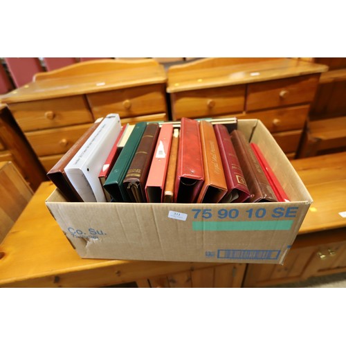 311 - Box of empty stock books & albums