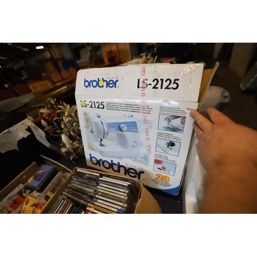 296 - Brother LS-2125 sewing machine with instructions, pedal, etc - warranted until 12 noon Tuesday follo... 