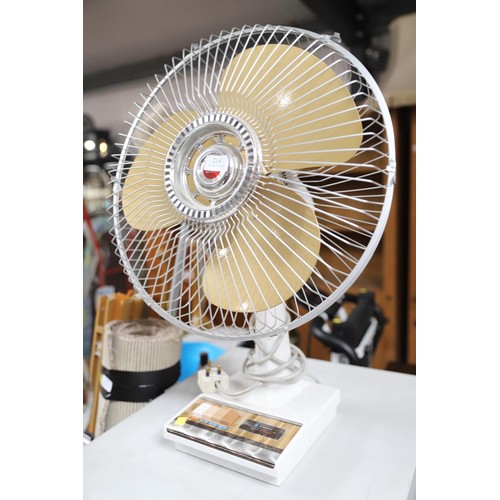 663 - Large desk fan - to be rewired by a qualified electrician