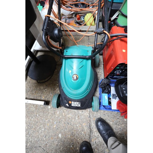 167 - Black & Decker elec lawnmower, auto stop, 38cm - warranted until 12 noon Tuesday following the above... 