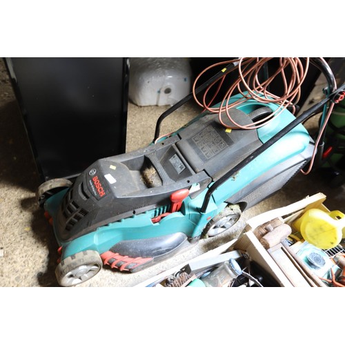 168 - Bosch electric lawnmower, working - warranted until 12 noon Tuesday following the above sale