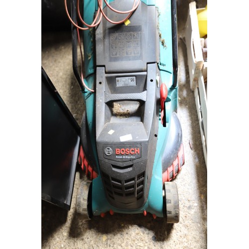 168 - Bosch electric lawnmower, working - warranted until 12 noon Tuesday following the above sale