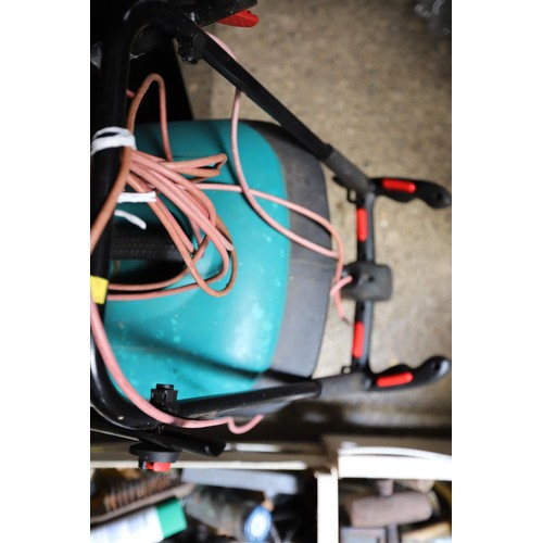 168 - Bosch electric lawnmower, working - warranted until 12 noon Tuesday following the above sale