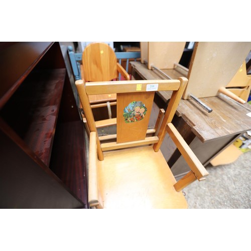 186 - 2 x wooden high chairs