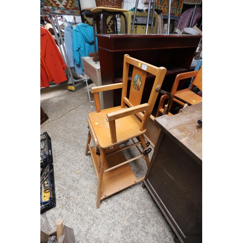 186 - 2 x wooden high chairs