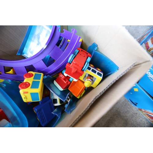 339 - Box of children's train playing set euro tunnel  (ELC)