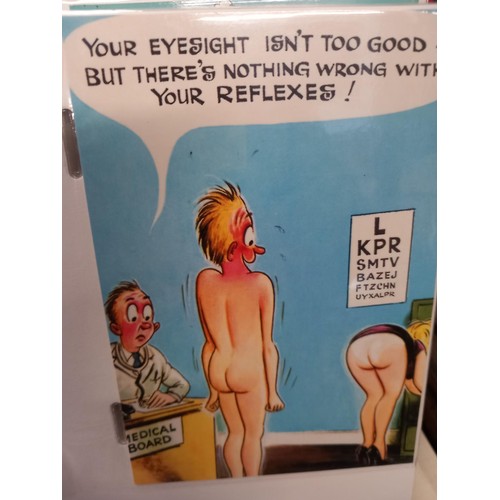 357 - Photo album of nearly 200 humorous postcards