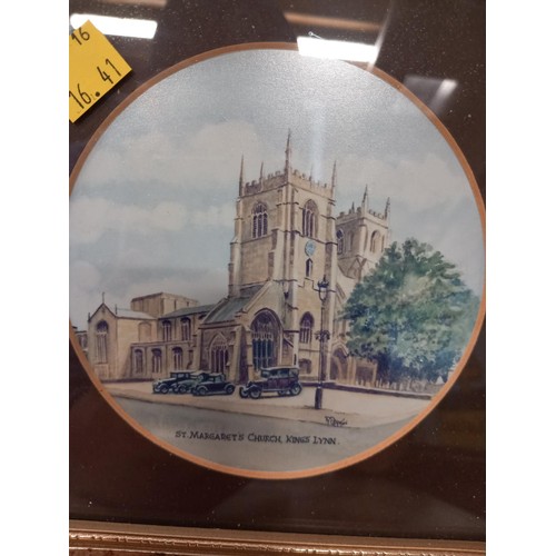 367 - 8 small framed prints of Kings Lynn, St Margaret’s Church, Town-hall, Southgates, etc