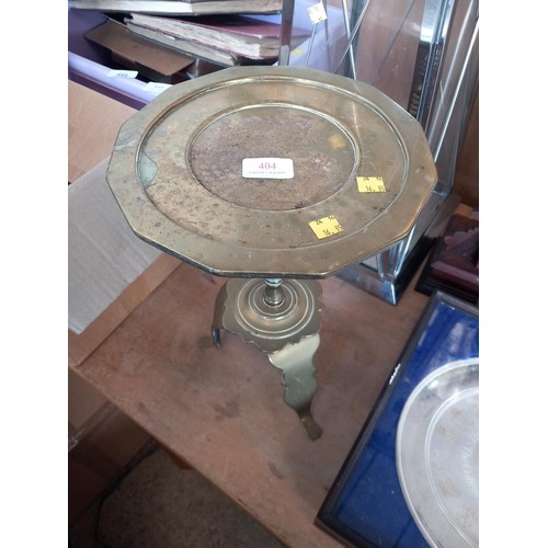 404 - Heavy brass Lazy Susan on tripod base