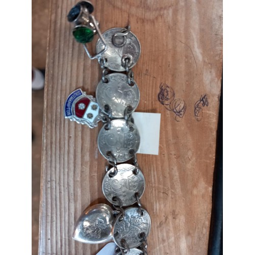 420 - Silver 3p piece bracelet