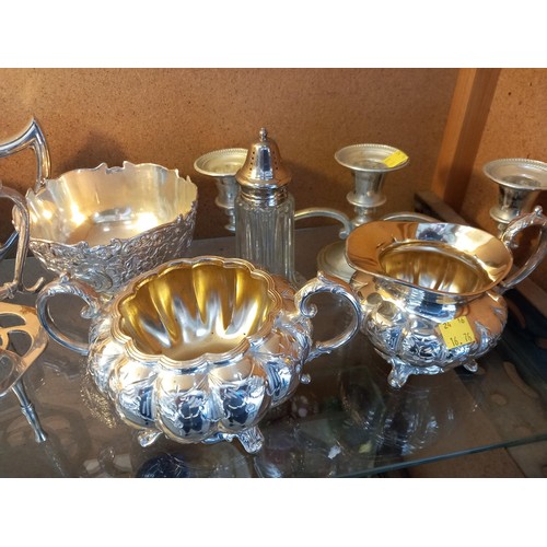 465 - Qty of plated ware