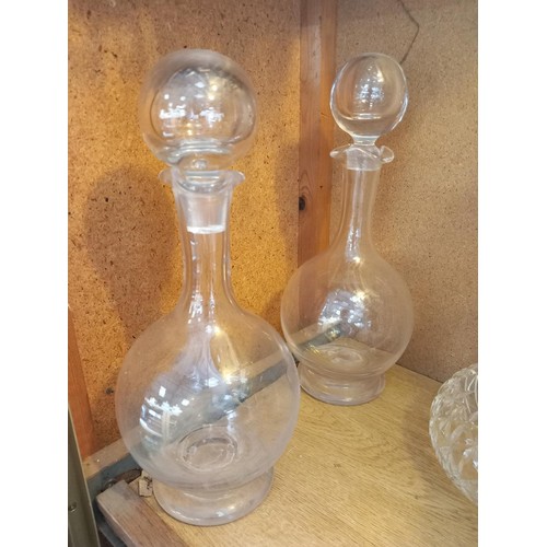 475 - 2 pairs of cut out decanters & 1 other