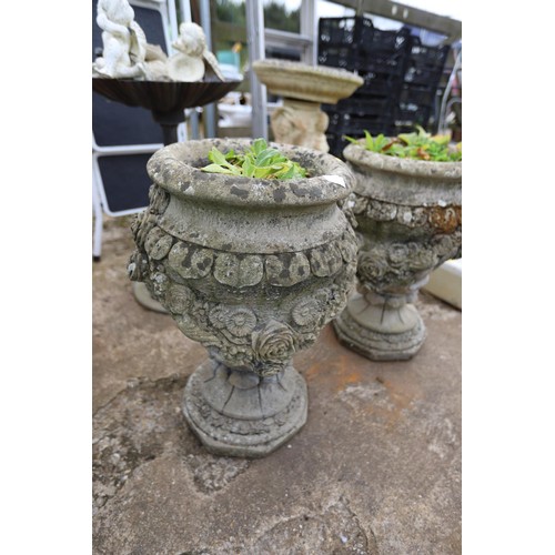 34 - Pair of garden urns