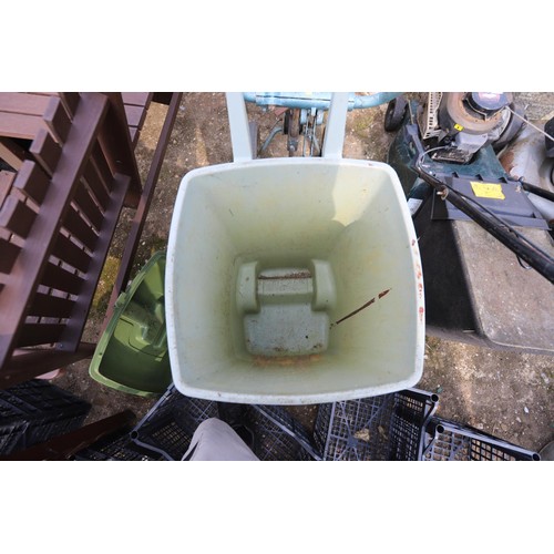 51 - Small plastic wheeled garden bin