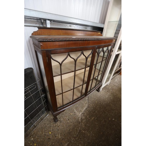 110 - Mahogany double china cabinet