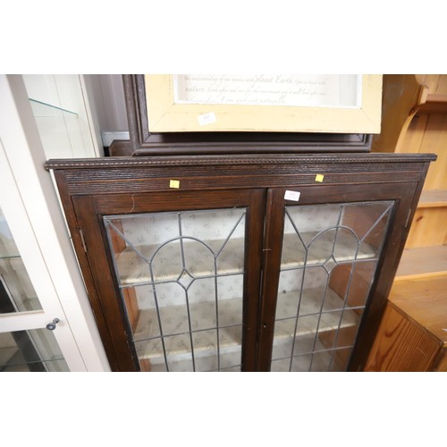 113 - Oak glazed china cabinet