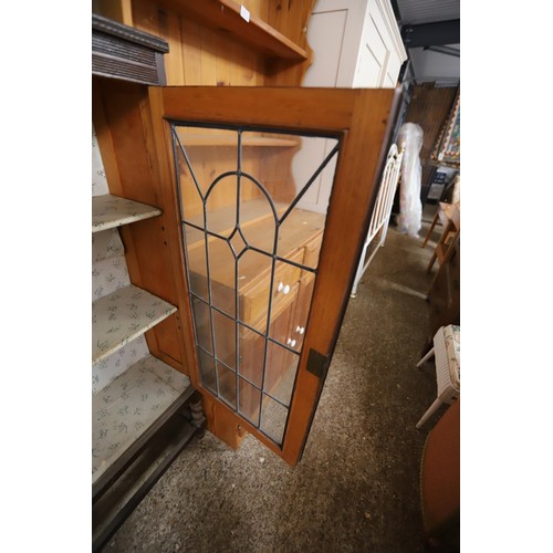 113 - Oak glazed china cabinet