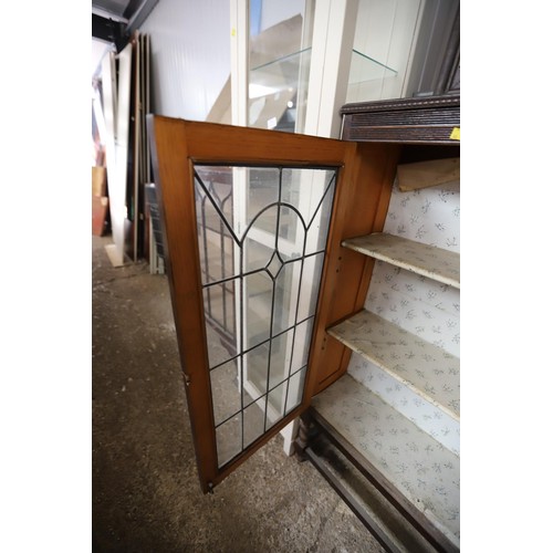 113 - Oak glazed china cabinet