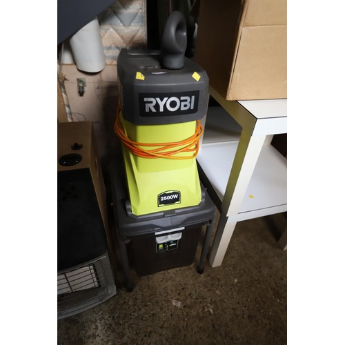 134 - Ryobi 2500w garden shredder - warranted until 12 noon Tuesday following the above sale