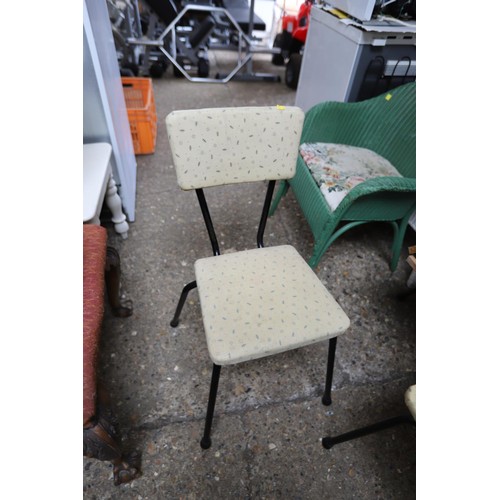 198 - 4 Bourne chairs & drop leaf kitchen table