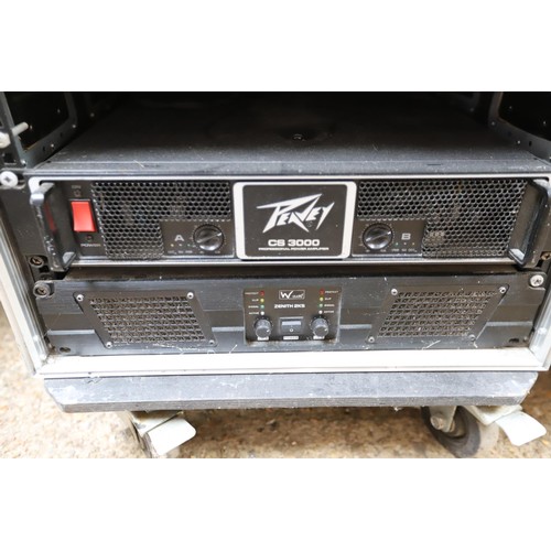 204 - Audio equipment, incl Peavey, Zenith, Citronic - in aluminium transport case, etc