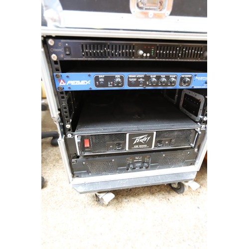 204 - Audio equipment, incl Peavey, Zenith, Citronic - in aluminium transport case, etc