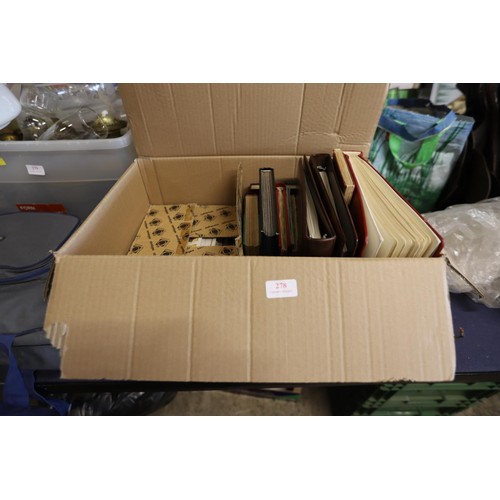 278 - Box of stamp albums, stock books - worldwide