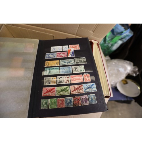 278 - Box of stamp albums, stock books - worldwide