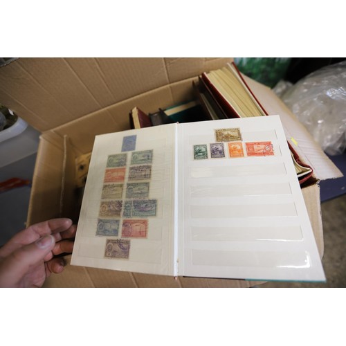 278 - Box of stamp albums, stock books - worldwide