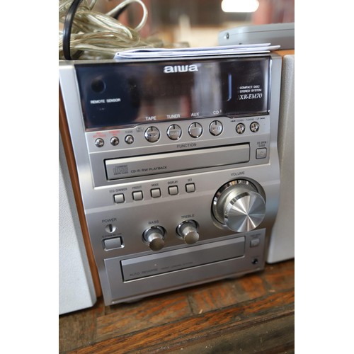 291 - Aiwa stereo with speakers & remote - warranted until 12 noon Tuesday following the above sale