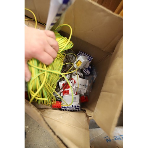 294 - 4 boxes of various electrical fittings