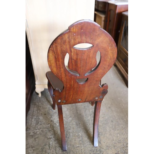 541 - Mahogany hall chair