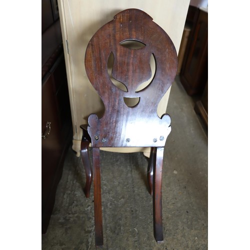 541 - Mahogany hall chair