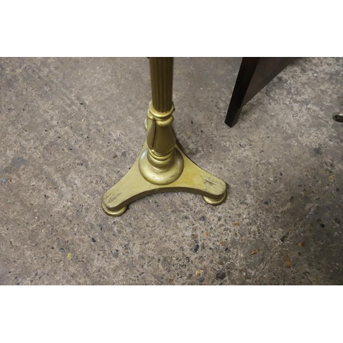 556 - Gilt corinthian column candle stand