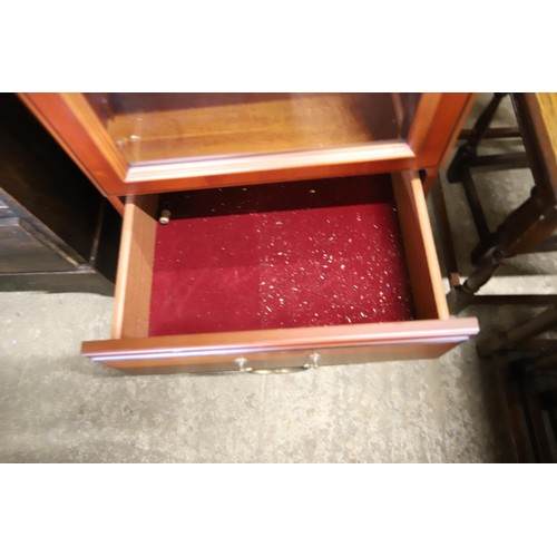 585 - John E Coyle Ltd cherry colour Hi Fi cabinet with drawers