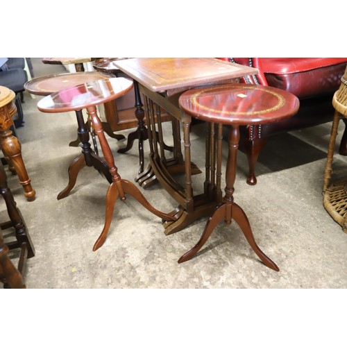 603 - Various small wine tables & nest of 3 tables