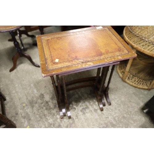 603 - Various small wine tables & nest of 3 tables