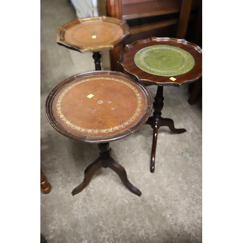 603 - Various small wine tables & nest of 3 tables