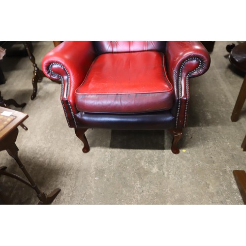 604 - Chesterfield style button back armchair ( af)