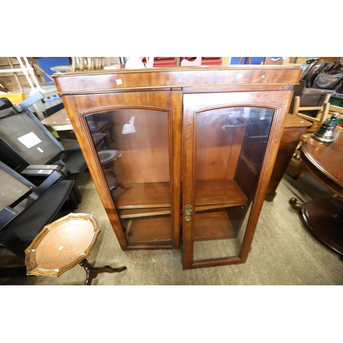 602 - Glazed mahogany bookcase AF