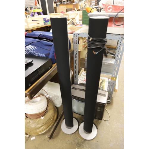 87 - Bang & Olufsen tall speakers x2 - to be rewired & tested by a qualified electrician