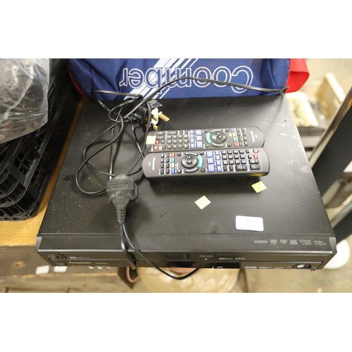 89 - Panasonic video/DVD recorder with remote - warranted until 12 noon Tuesday following the above sale