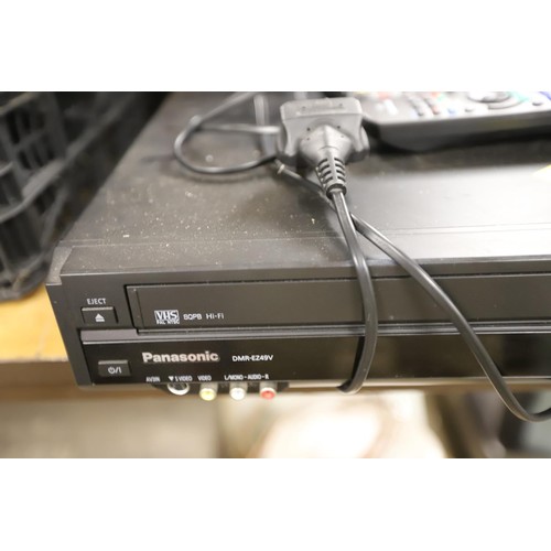 89 - Panasonic video/DVD recorder with remote - warranted until 12 noon Tuesday following the above sale