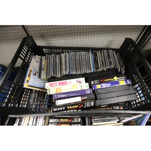 274 - 3 crates of CDs, DVDs & videos