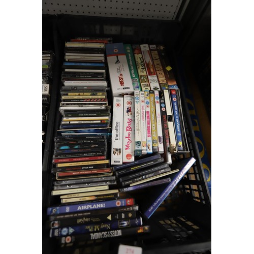 274 - 3 crates of CDs, DVDs & videos