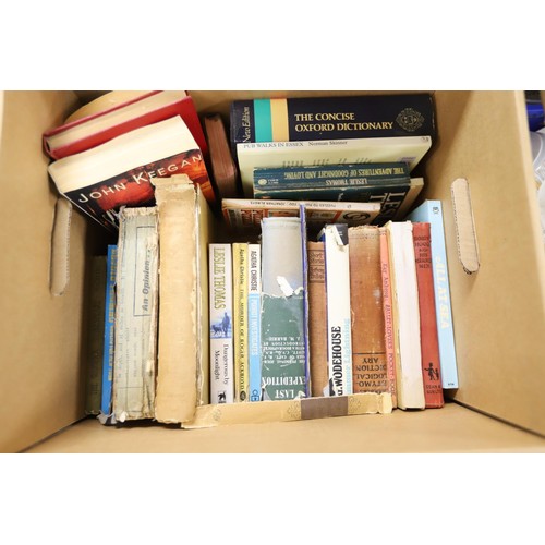 284 - 2 boxes of various hard & paperback books Inc. Qty of Giles