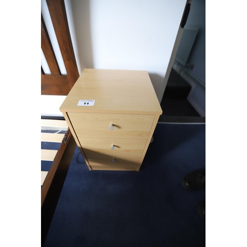 11 - Pair of three drawer bedside cabinets