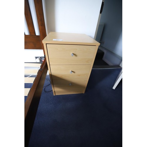 11 - Pair of three drawer bedside cabinets