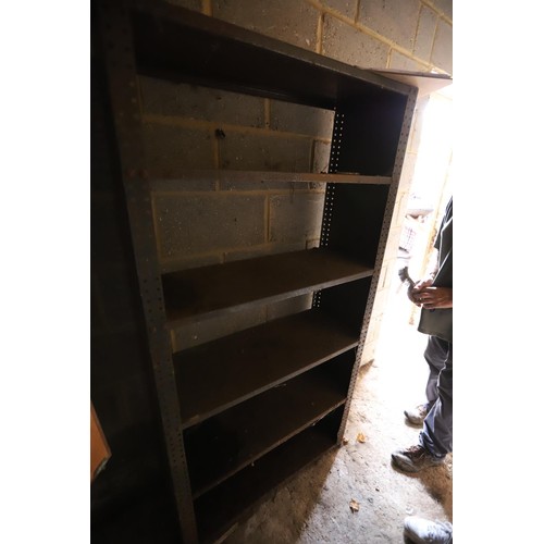 126 - 5 x metal shelf unit