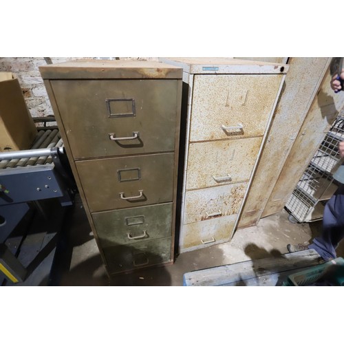 113 - 2x antique filing cabinets